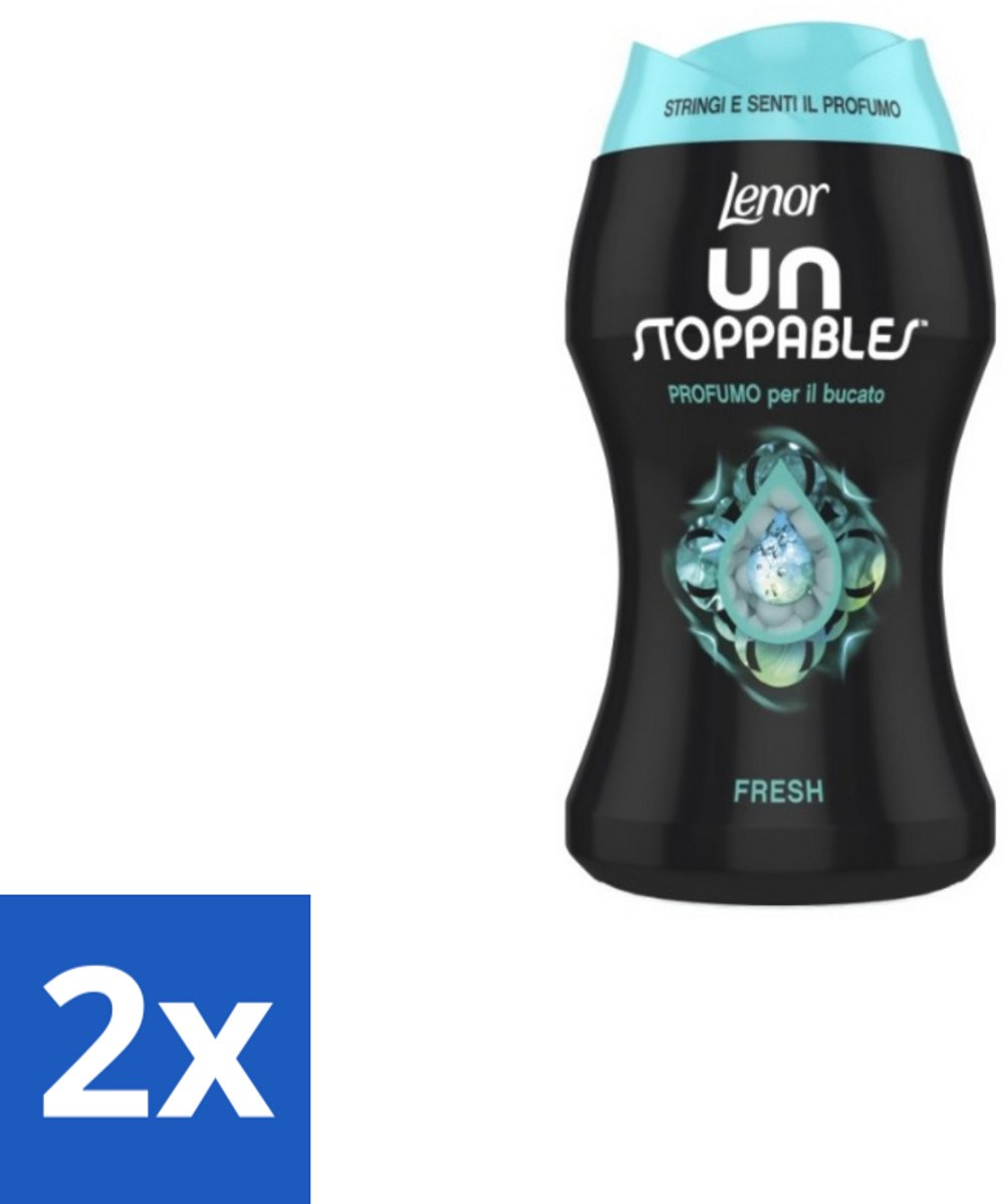 2 x Lenor Unstoppables – Geurbooster – Fresh - 10 Wasbeurten - 140 g - Geurbooster Was - Frisheid Was - Geurparels Was - Wasgeur - Frisheid Kleding