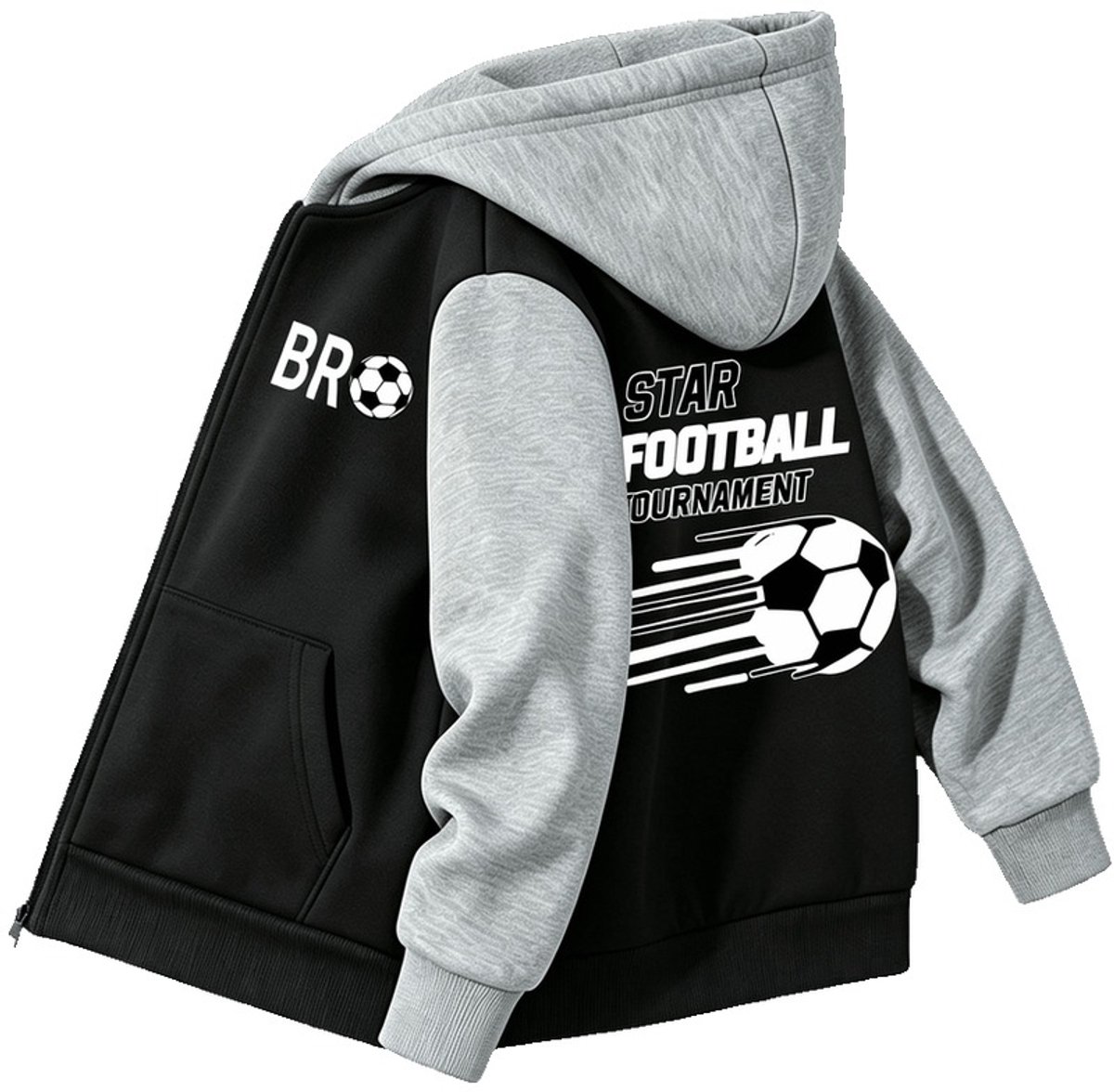 Currero Vest Jongens Met Rits Sweater Jongen Cardigan Gebreid Sweaters Hoodie Warme Trui Lange Mouw 9-10 Jaar Zwart