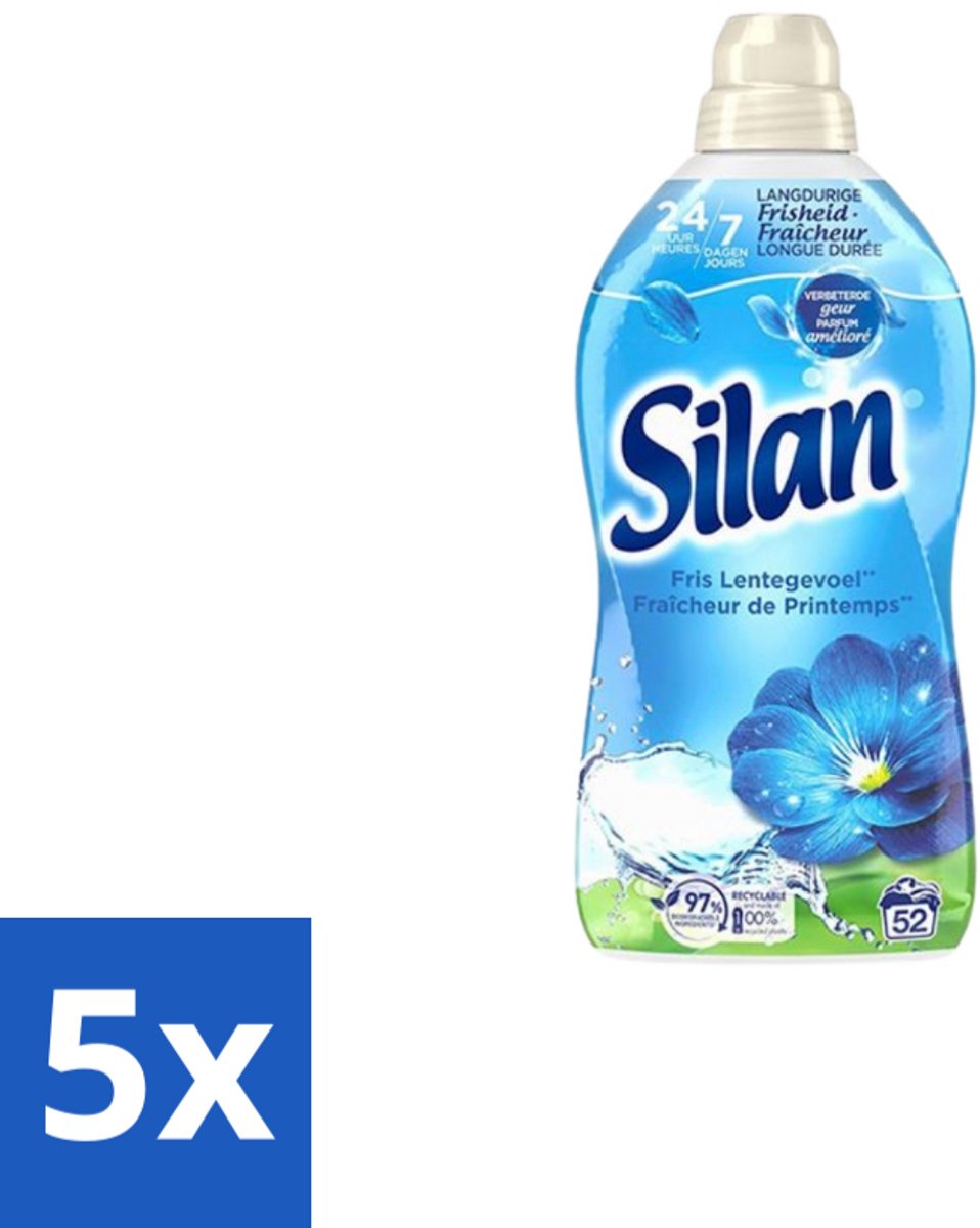 Silan – Wasverzachter – Classic Blue Fris Lentegevoel – 1144 ml - Bulkverpakking - 5 stuks