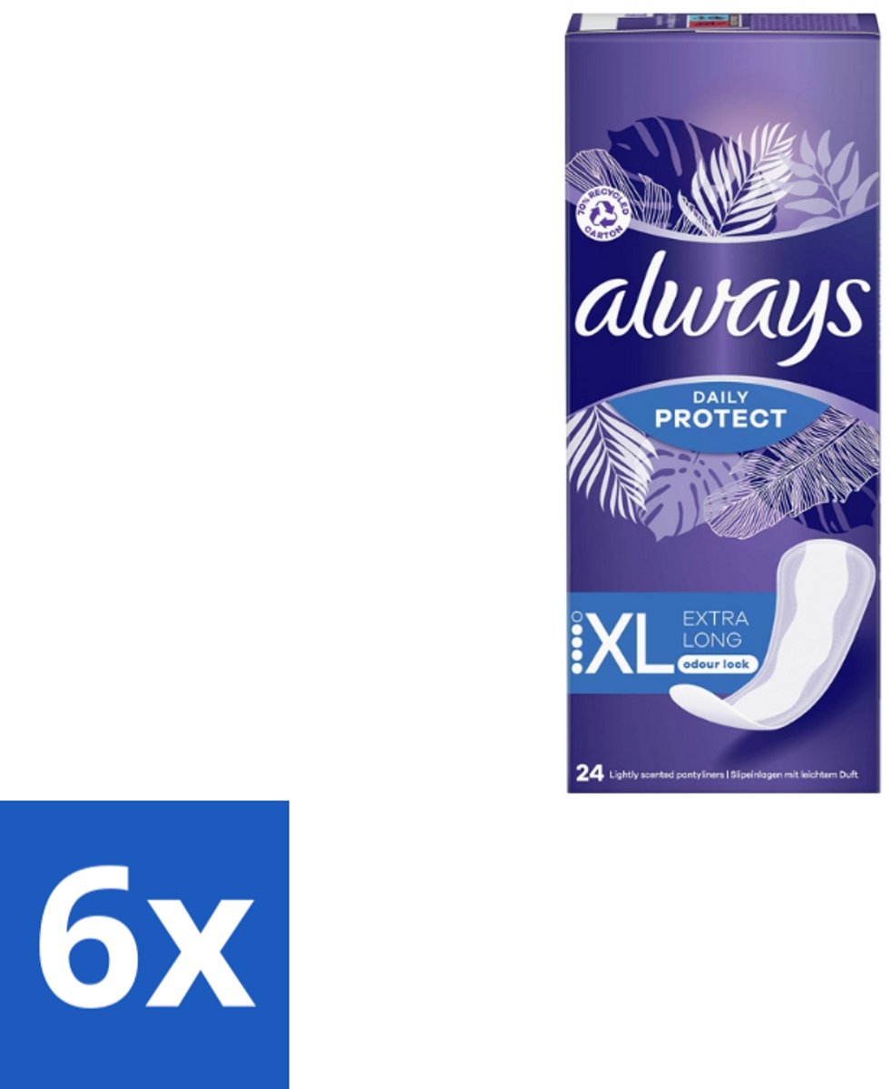 Always – Inlegkruisjes – Extra Long – 24 Inlegkruisjes - Voordeelverpakking - 6 stuks