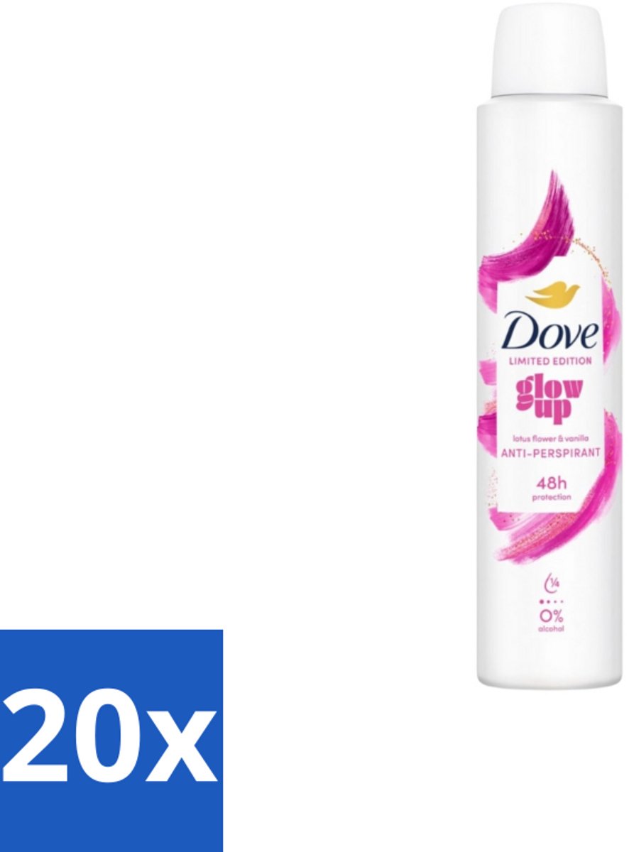 Dove – Deodorant Spray – Glow Up – 200 ml - Bulkverpakking - 20 stuks