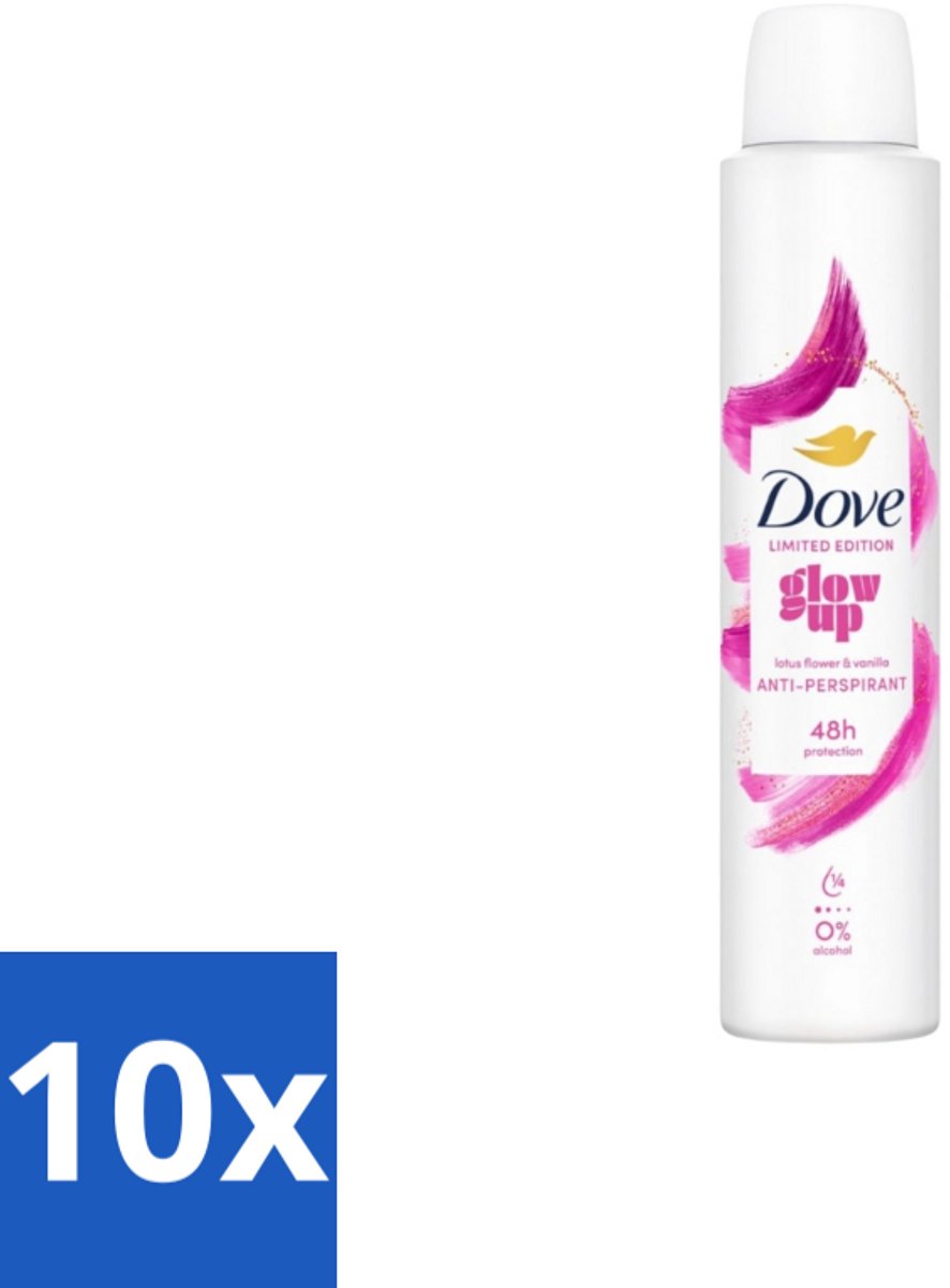 Dove – Deodorant Spray – Glow Up – 200 ml - Bulkverpakking - 10 stuks