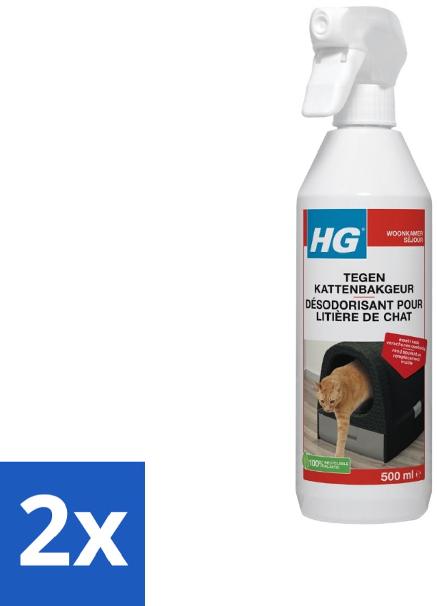 HG Tegen Kattenbakgeur 500 ml - Voordeelverpakking - 2 stuks