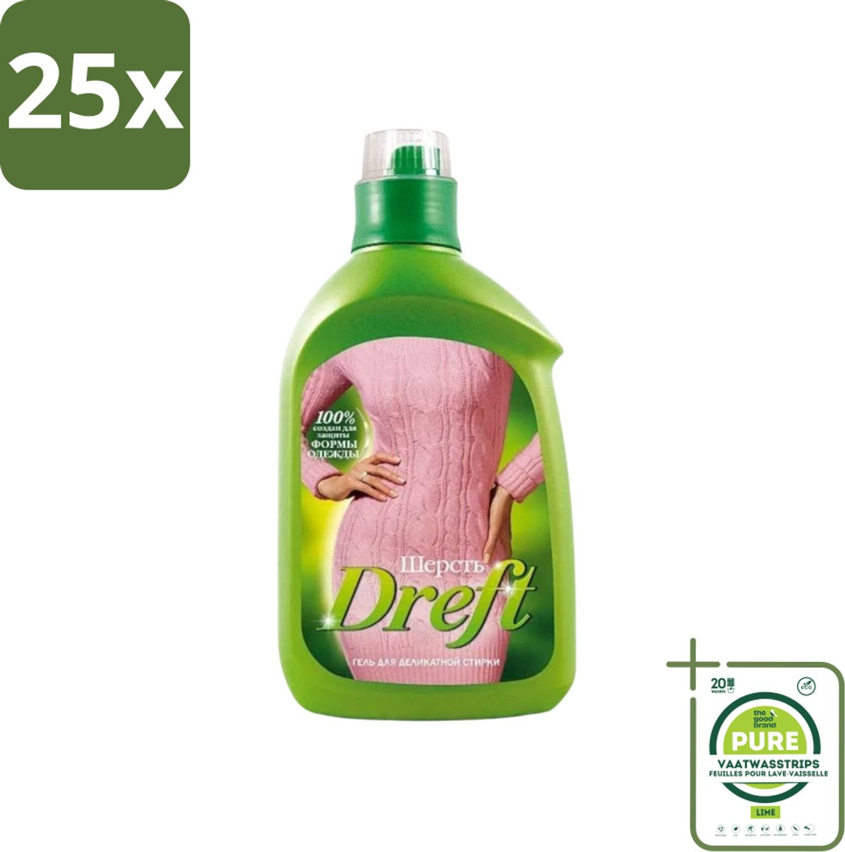 25 x Dreft - Vloeibaar Wasmiddel - Witte en Gekleurde Was - Voor Wol - 800 ml - Grootverpakking - Wasmiddel Wol - Wasmiddel Delicate Stoffen - Vloeibaar Wasmiddel - Wolwasmiddel - Wasmiddel Voor Wol