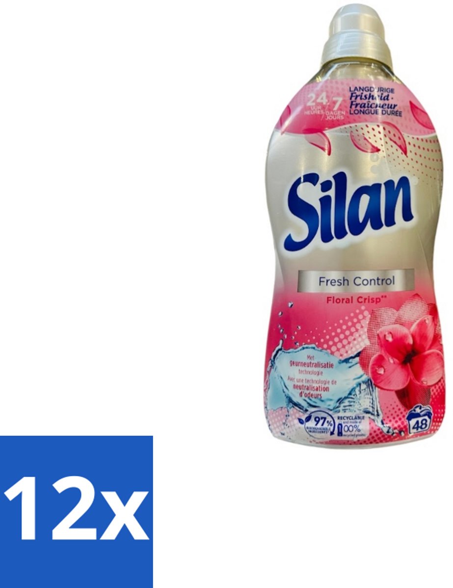 Silan – Wasverzachter – Fresh Control Floral Crisp – 1056 ml - Voordeelverpakking - 12 stuks