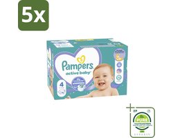 5 x Pampers – Luiers – Baby Dry Maat 4 – 76 Luiers - Grootverpakking - Baby Droog Luis - Baby Droog Luis 4 - Droge Luier - Luier Voor Baby - Droge Luier 12 Uur
