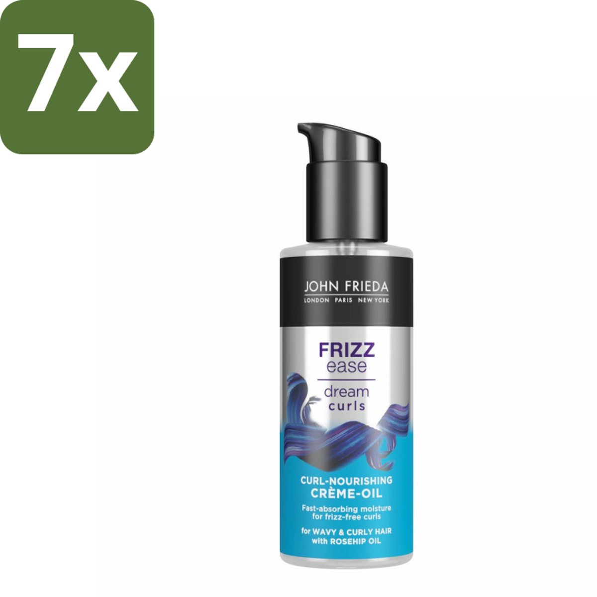 John Frieda – Haarolie – Dream Curls Curl Defining Crème Oil – Krulverzorging – 100 ml - Bulkverpakking - 7 stuks