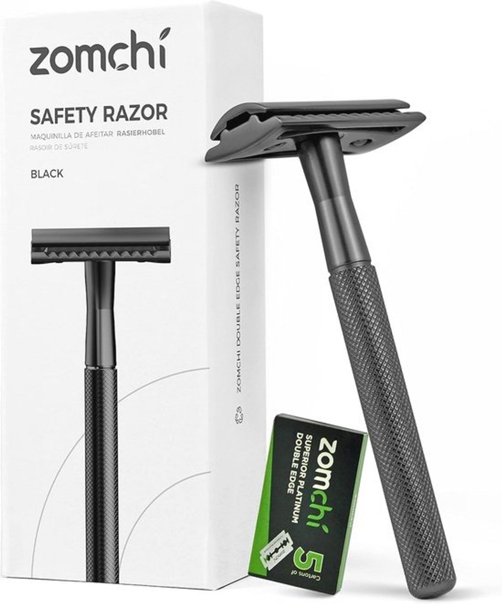 Eco-Vriendelijke Safety Razor voor Mannen en Vrouwen - Zes Blades Geschikt voor Alle Dubbele Edge Scheermesjes