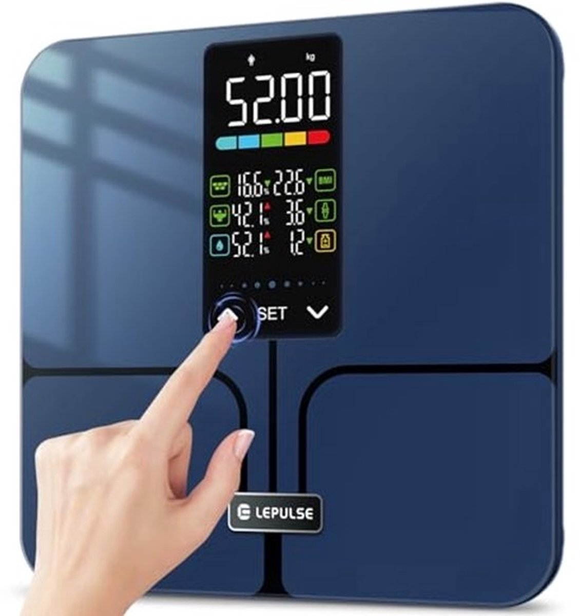Lichaamsvetweegschaal met Lichaamsanalyse en Spiermassa Metingen - Ultramoderne Personenweegschaal