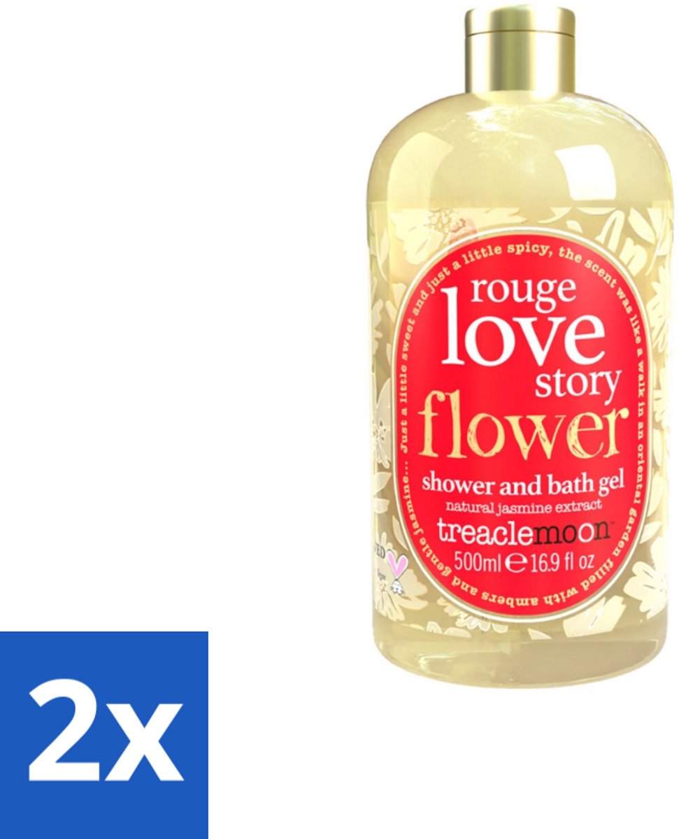 Treaclemoon – Bad- & Douchegel – Rouge Love Story – 500 ml - Voordeelverpakking - 2 stuks