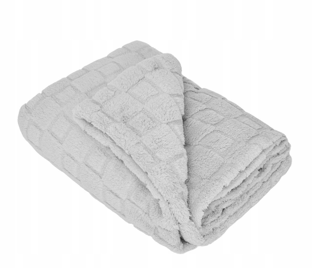 Zachte Sherpa Deken Jacquard Grijs 150x200 cm - Warm & Knus