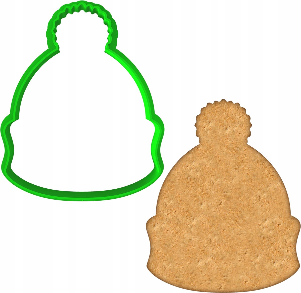 Kerstkoekjesvorm Kerstmuts 8cm - Bakvorm voor Koekjes en Peperkoek