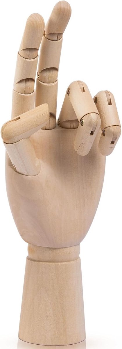 Houten Mannequin Lichaam voor Tekenen en Schilderen met Flexibele Gewrichten en Stand, 10 Inch