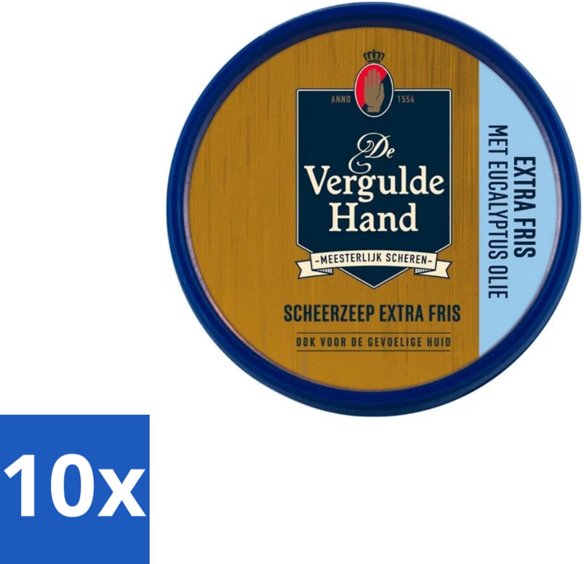 10 x Vergulde Hand - Scheerzeeptablet - Extra Fris - 75 gr - Koffiezetapparaat