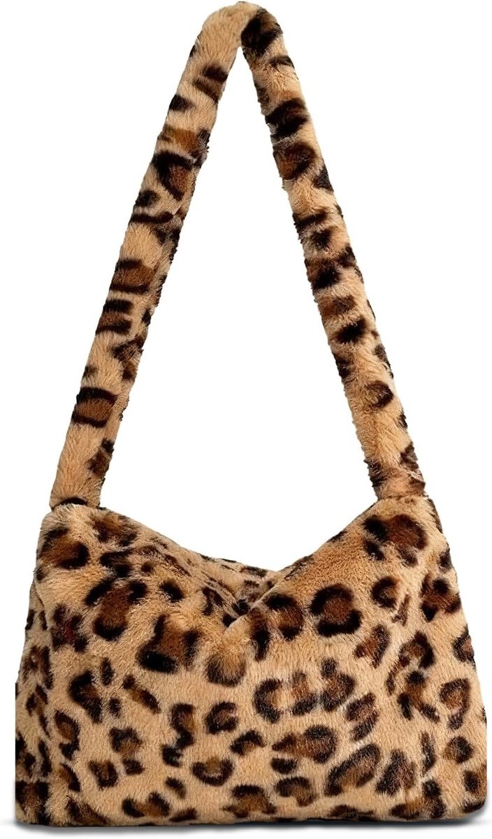Grote Pluche Dames Schoudertas voor Winkelen, Zacht en Comfortabel voor Lente, Herfst en Winter