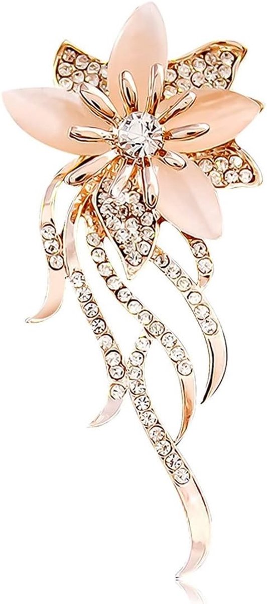 Elegante Bruidsboeket Broches en Speldjes met Strass, Bloemen voor Jurken en Modeaccessoires voor Cardigans en Truien