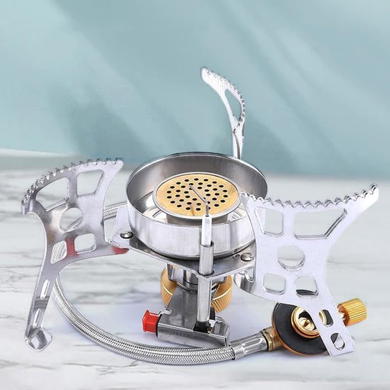 Draagbaar Gasfornuis Voor Op De Camping, Gas Winddichte Opklapbare Kachel, Mini Opvouwbare Kookbrander Voor Backpackers, Ideaal Voor Kamperen. — afbeelding 5