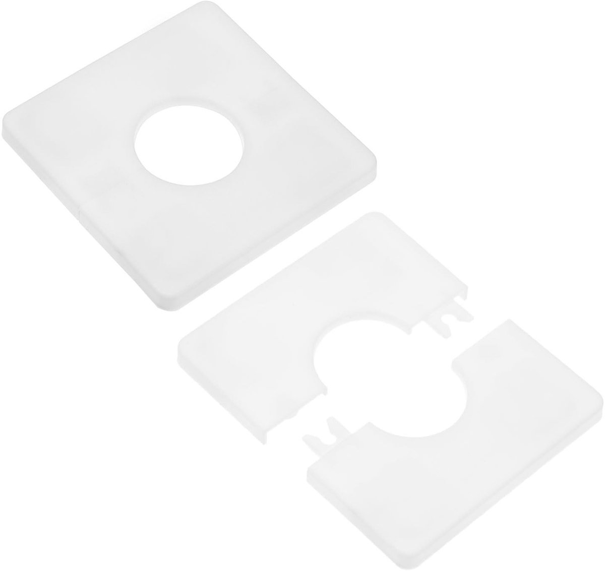 Elzusha - 2-Pack Muursplitflens voor 32mm Pijp ABS Zelfklevende Sanitair Dekplaten Wit