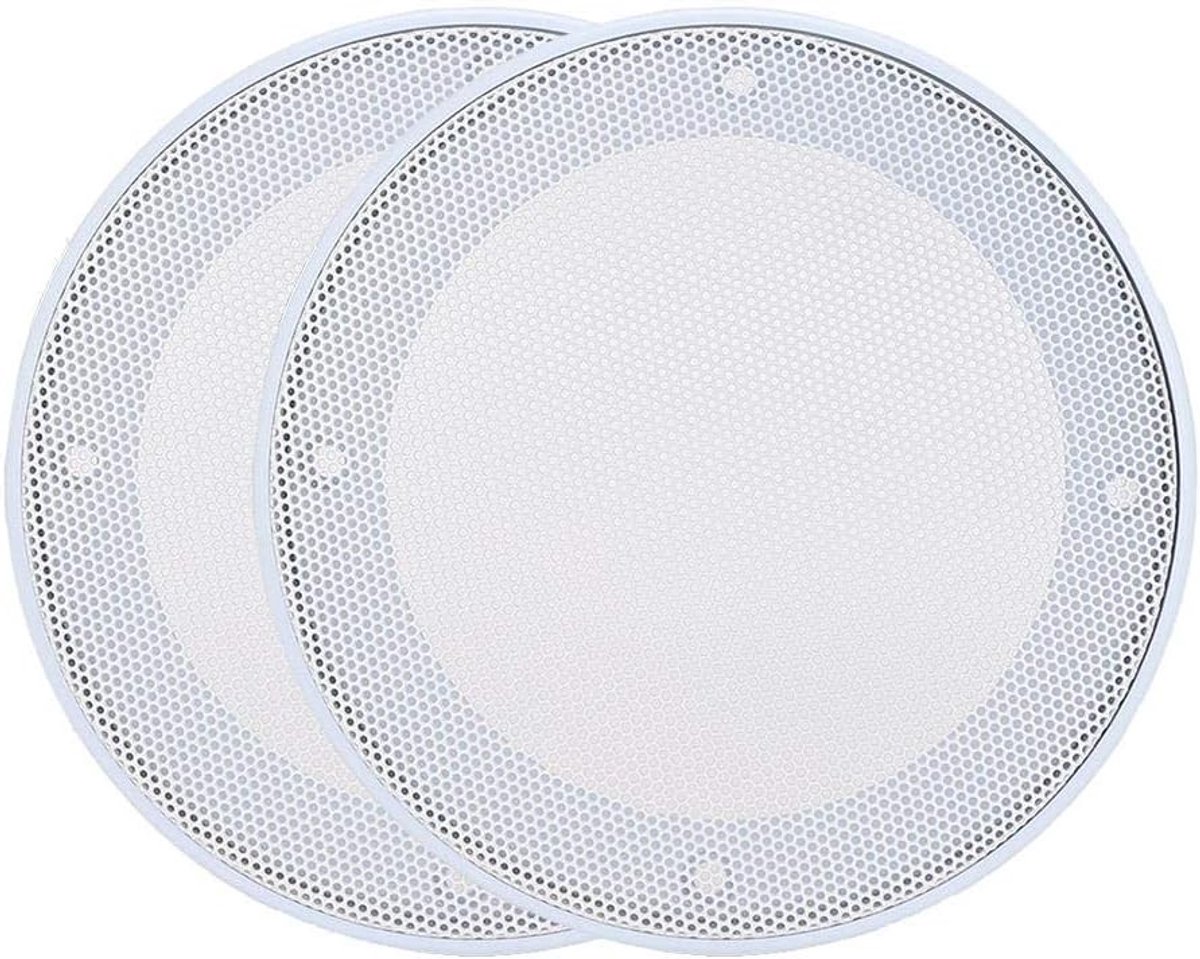 Speaker Grills 4 Inch - 2 Stuks Beschermende Covers voor Luidsprekers, Decoratieve Mesh Covers (Wit)