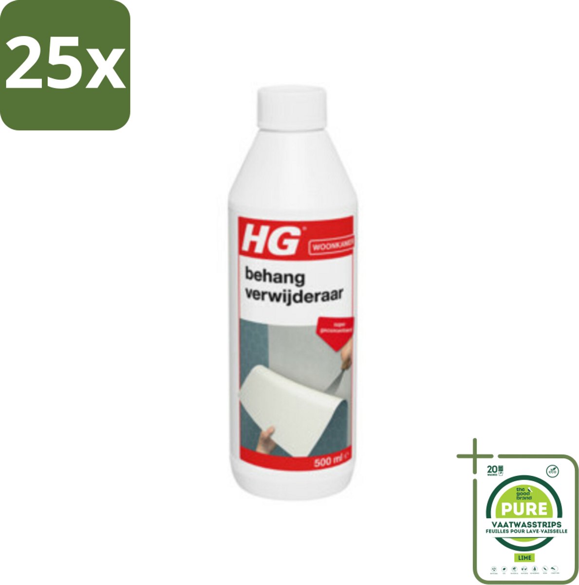 25 x HG Behangverwijderaar 500 ml - Grootverpakking - Behang Verwijderen - Behangverwijderaar - Behanglijm Verwijderen - Behangverwijdering - Behang Renovatie