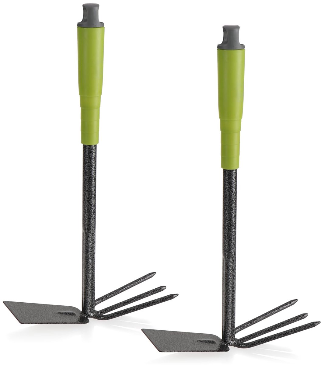 COM-FOUR® 2x Garden Double Schoffel, Robuust tuingereedschap - ShopVlot