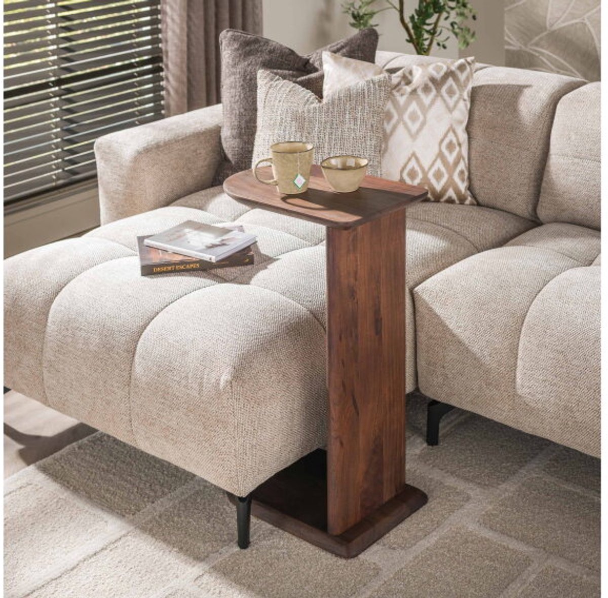 Overzettafel Mova acaciahout - bruin - japandi - 30x45x77 cm