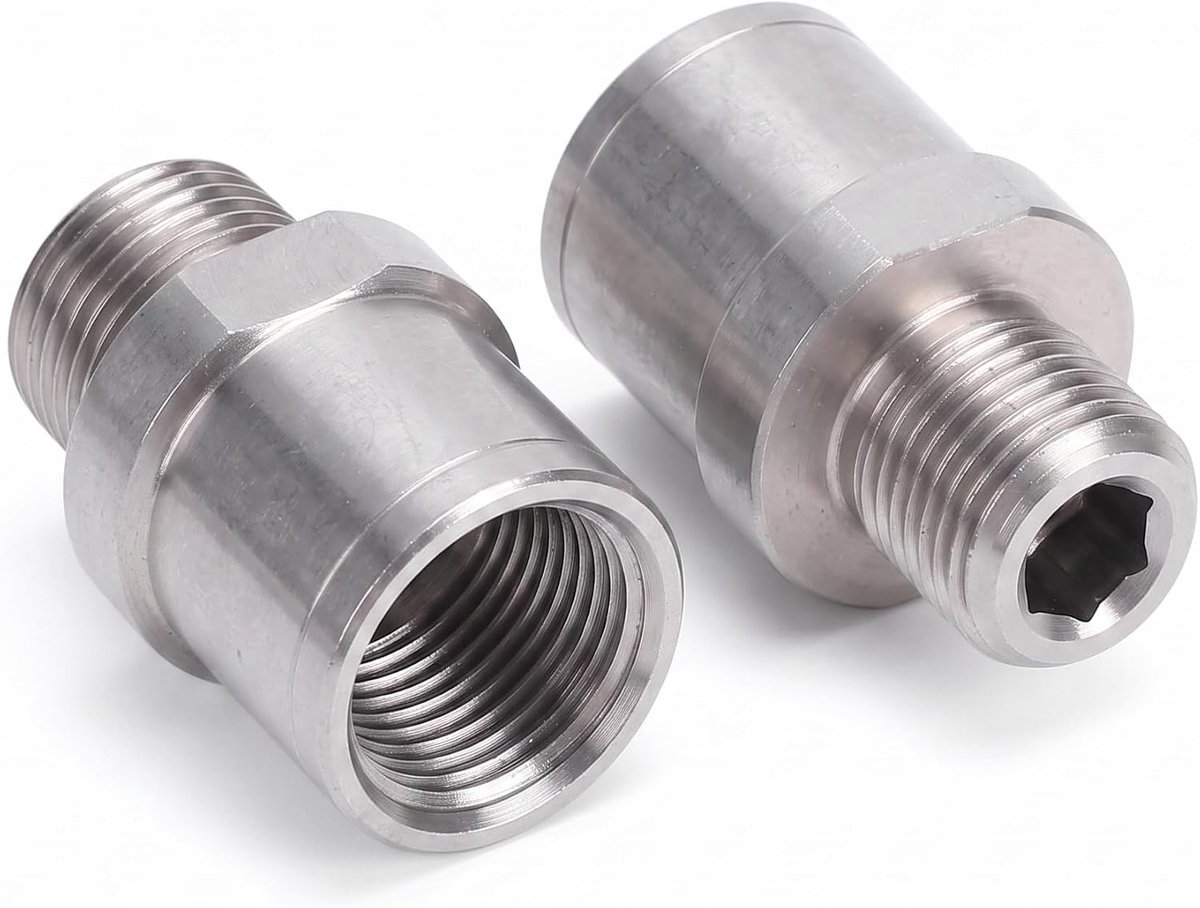 Verlengstukken voor Fietspedalen van RVS, Adapter voor 9/16 Inch Pedalen en 1/2 Inch Cranks, Perfect voor Mountainbikes en Racefietsen, Verbeter je Fietscomfort en Stabiliteit