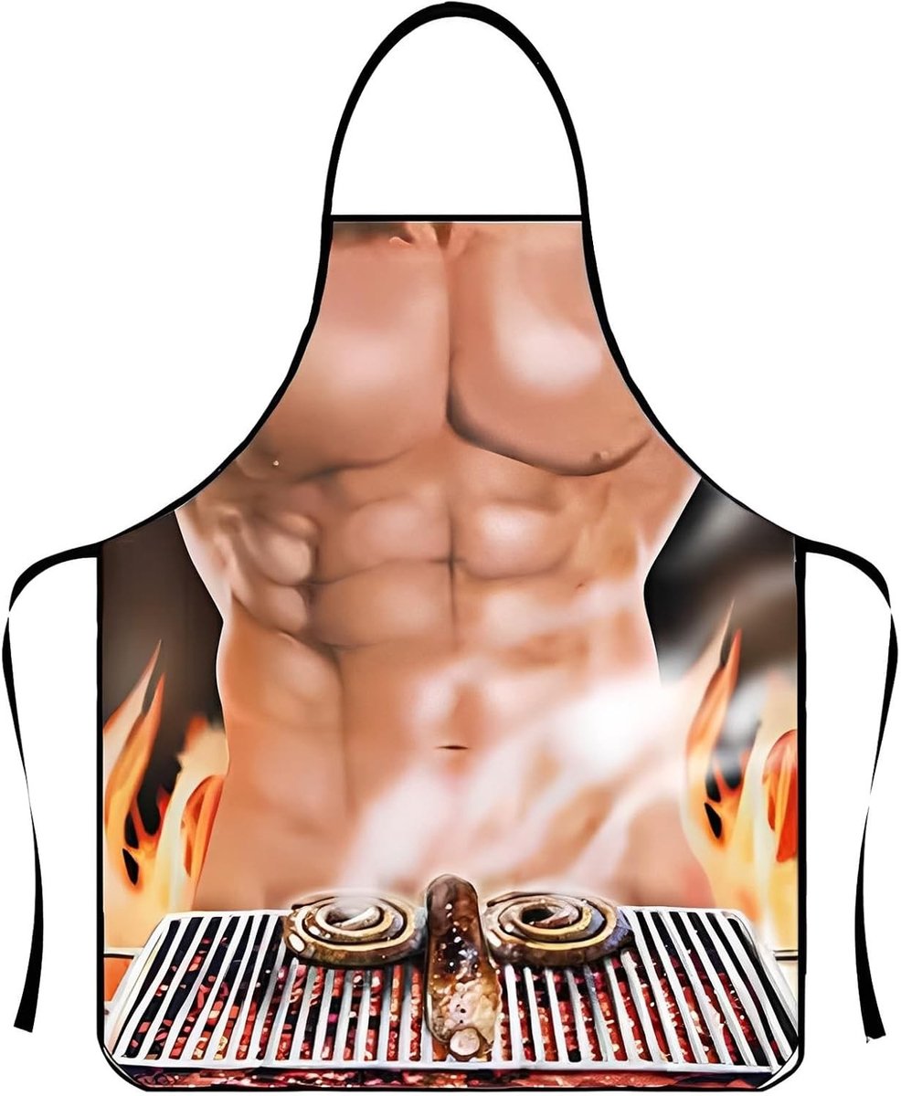Grappige en Sexy Keuken Schort voor Mannen | Ideaal voor BBQ Feest, Koken en Grillen