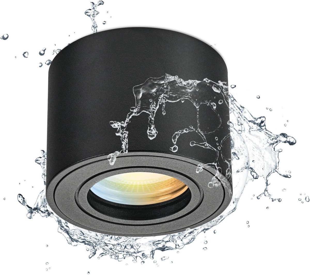 Dimbare LED inbouwspot met IP44 bescherming, rond ontwerp, 5 W, 3000 K/4000 K/6500 K, aluminium afwerking, perfect voor woonkamer en badkamer verlichting