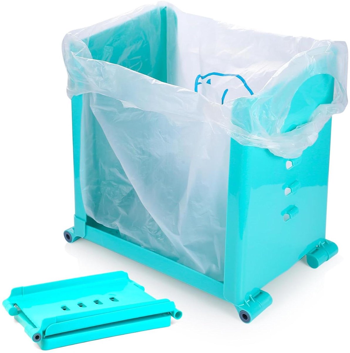 Afvalzakhouder Opvouwbaar - Draagbare Organizer - Ruimte Besparen - Verstelbare Opening - 20 x 15 x 30 cm - Groen