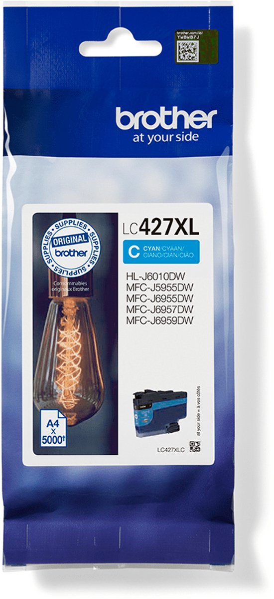 Brother LC-427XLC inktcartridge 1 stuk(s) Origineel Hoog (XL) rendement Cyaan