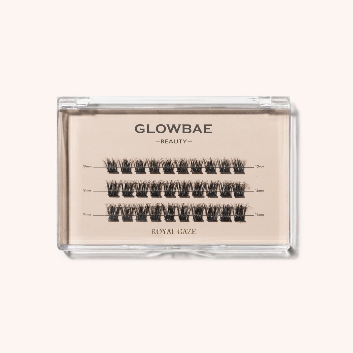 GlowBae Beauty Pre-Glued Royal Gaze Lashes | DIY Press-On Lash Clusters | 30 Ultra Volume Press On Lashes | D-Krul 10-14mm | Zelfklevende Wimpers Zonder Lijm