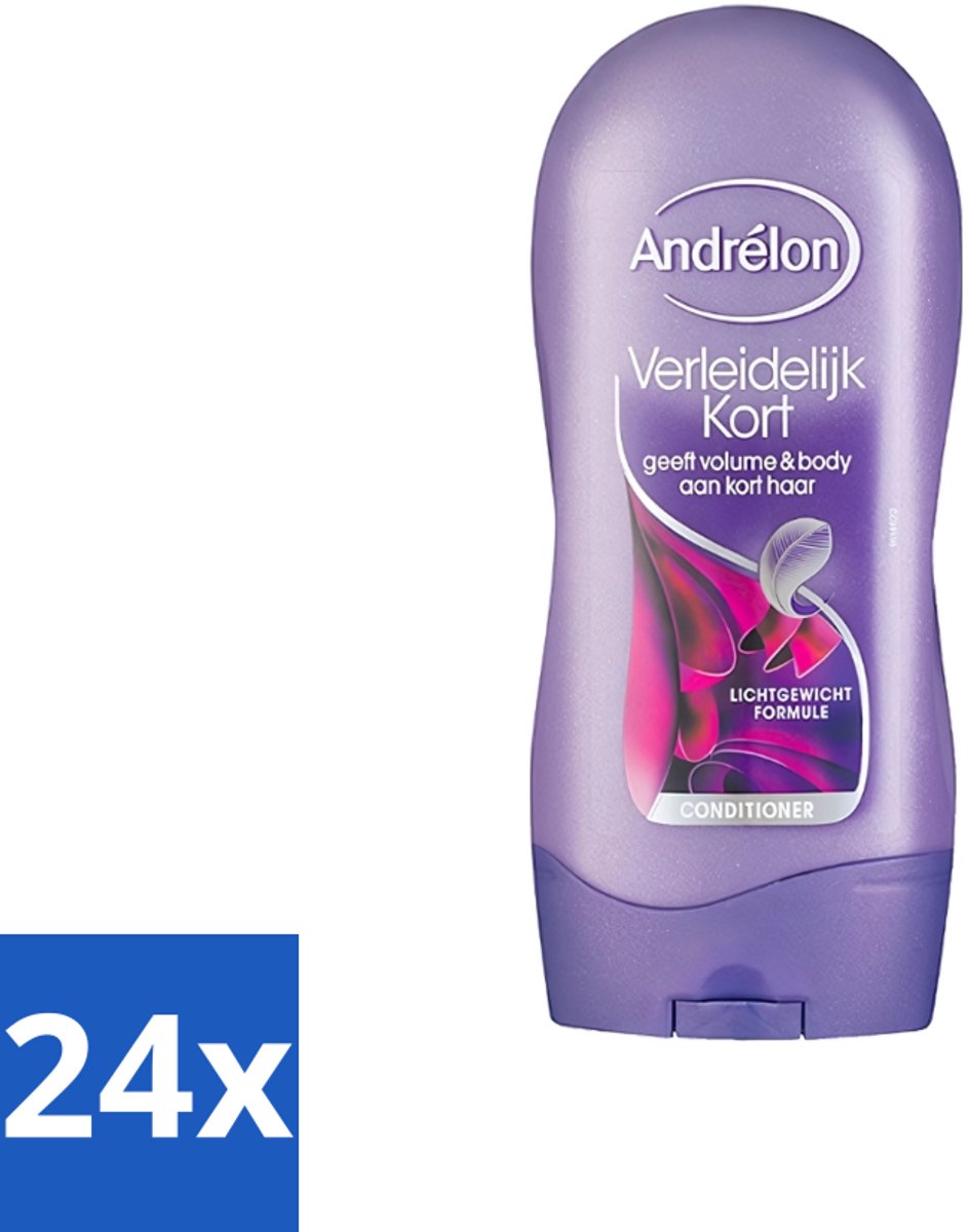 24 x Andrélon - Verleidelijk Kort - Conditioner - Voor Kort Haar - 300 ml - Kort Haar Conditioner - Volume Voor Kort Haar - Verzorging Kort Haar - Luchtig Haar - Soepel Haar