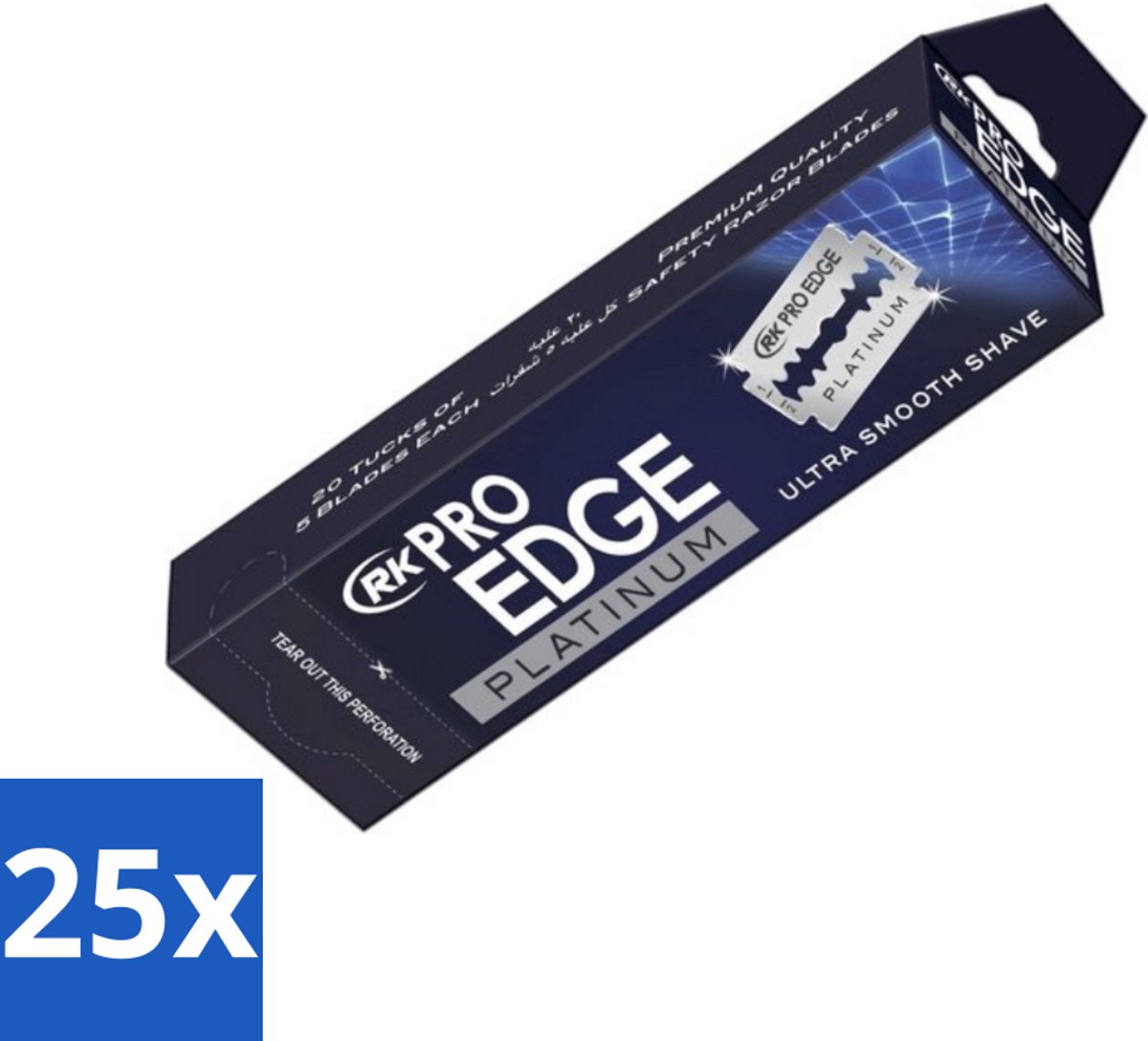 Pro Edge - Double Edge Blade - Dubbele Scheermesjes - Super Smooth Shave - 100 Mesjes - Bulkverpakking - 25 stuks