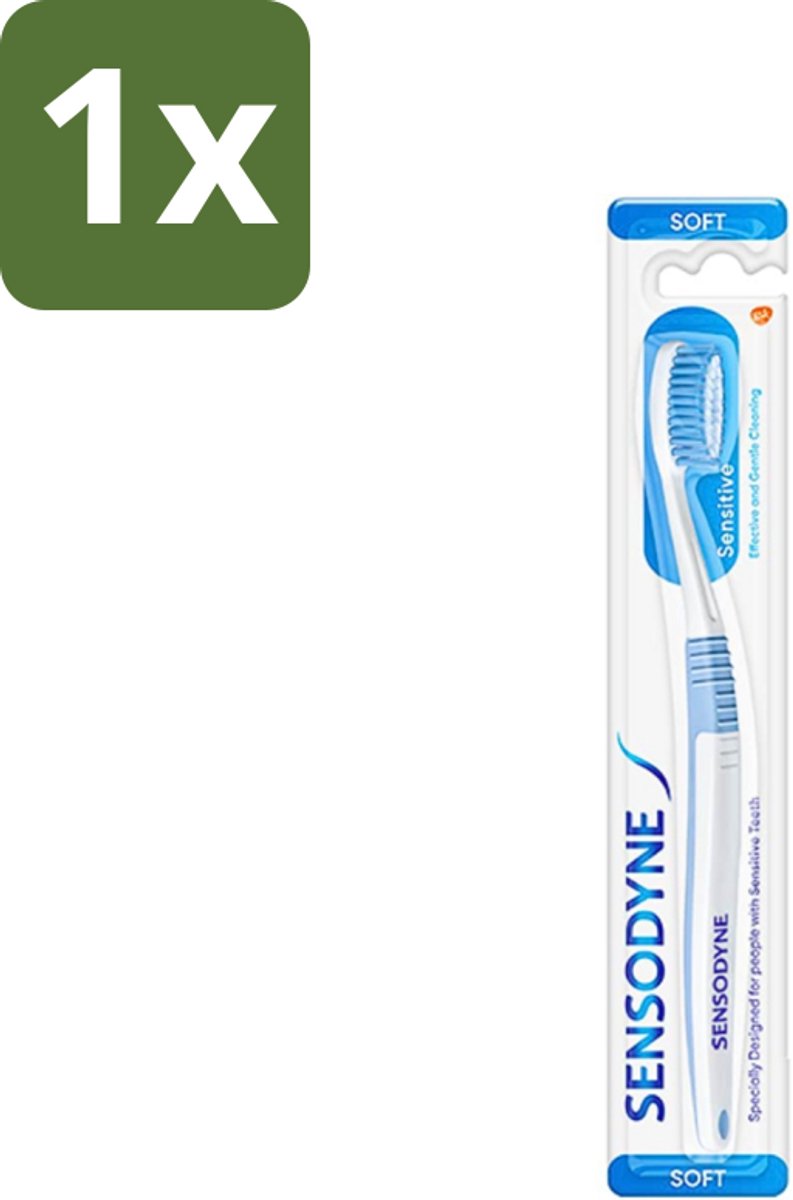 1 x Sensodyne - Tandenborstel - Soft - Voor Gevoelige Tanden - 1 Tandenborstel - Gevoelige Tanden - Tandborstel Soft - Tandborstel Voor Gevoelige Tanden - Zachte Tandborstel - Tandborstel Met Kegelharen