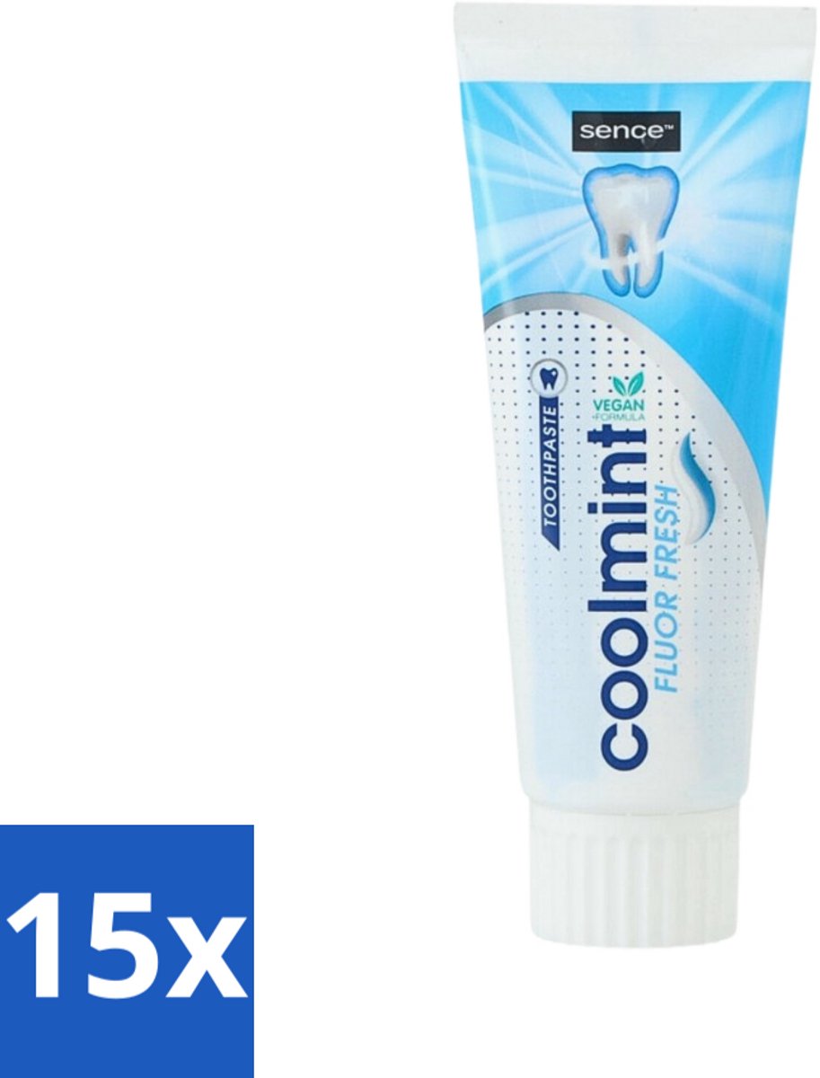 Sence - Freshmint - Tandpasta - Met Fluor - 75 ml - Bulkverpakking - 15 stuks