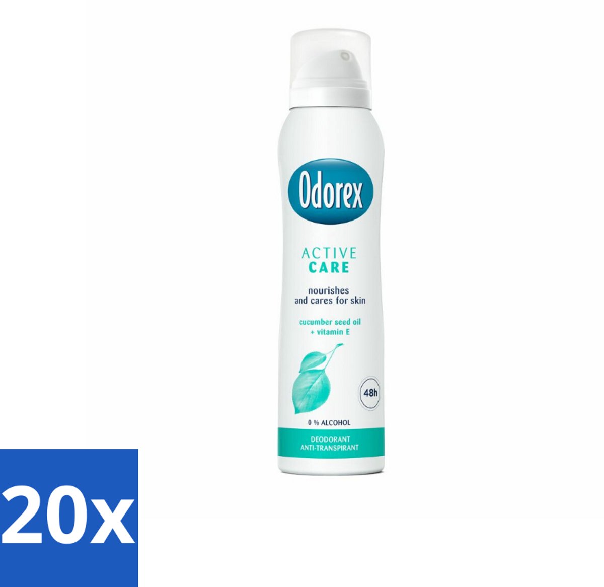 20 x Odorex Deodorant Spray Active Care 150 ml - Deodorant Spray - Actieve Bescherming - Zweet En Geur - Gevoelige Huid - Vitamine E