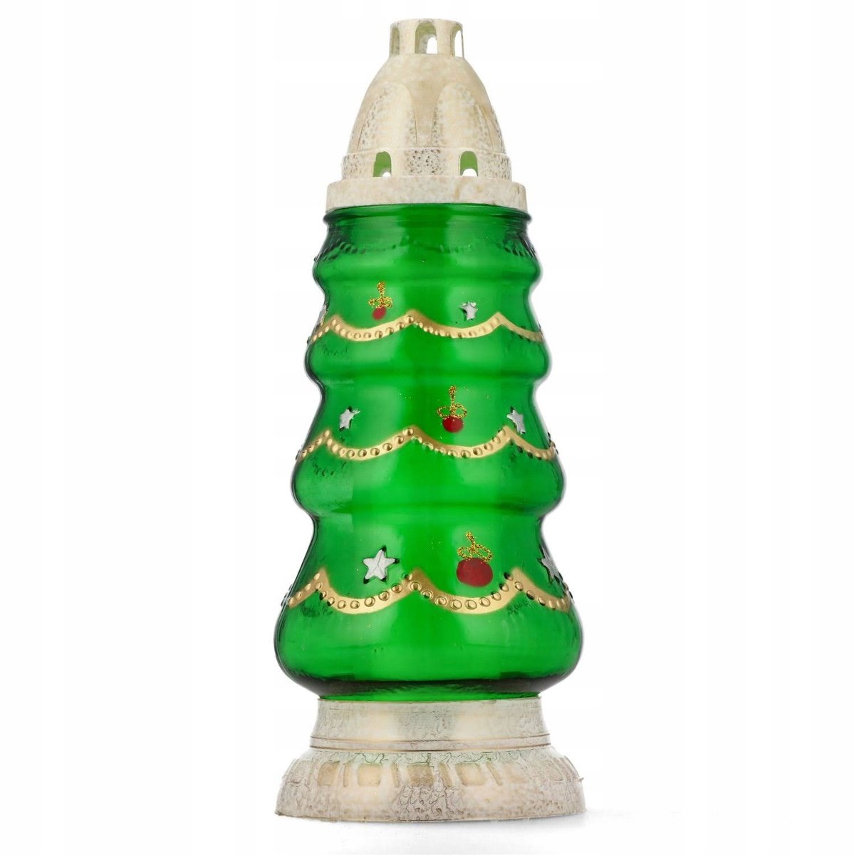 Groene Kerstboom Znicz - 29cm Hoog, 48u Brandtijd