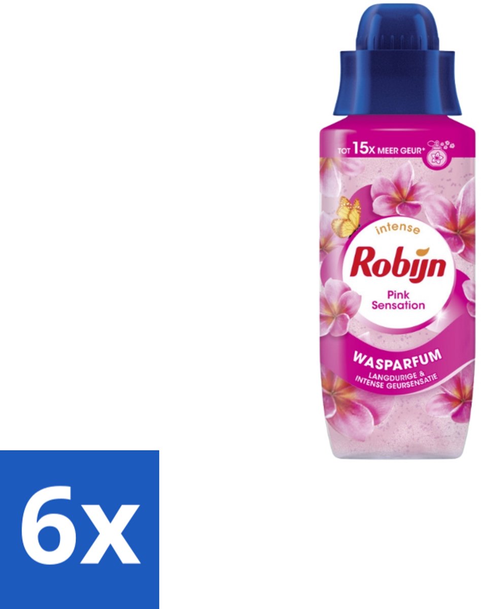 6 x Robijn Wasparfum Pink Sensation 342 ml - Wasparfum - Wasgeur - Geurboost - Wasmiddel - Wasgeur Intensief