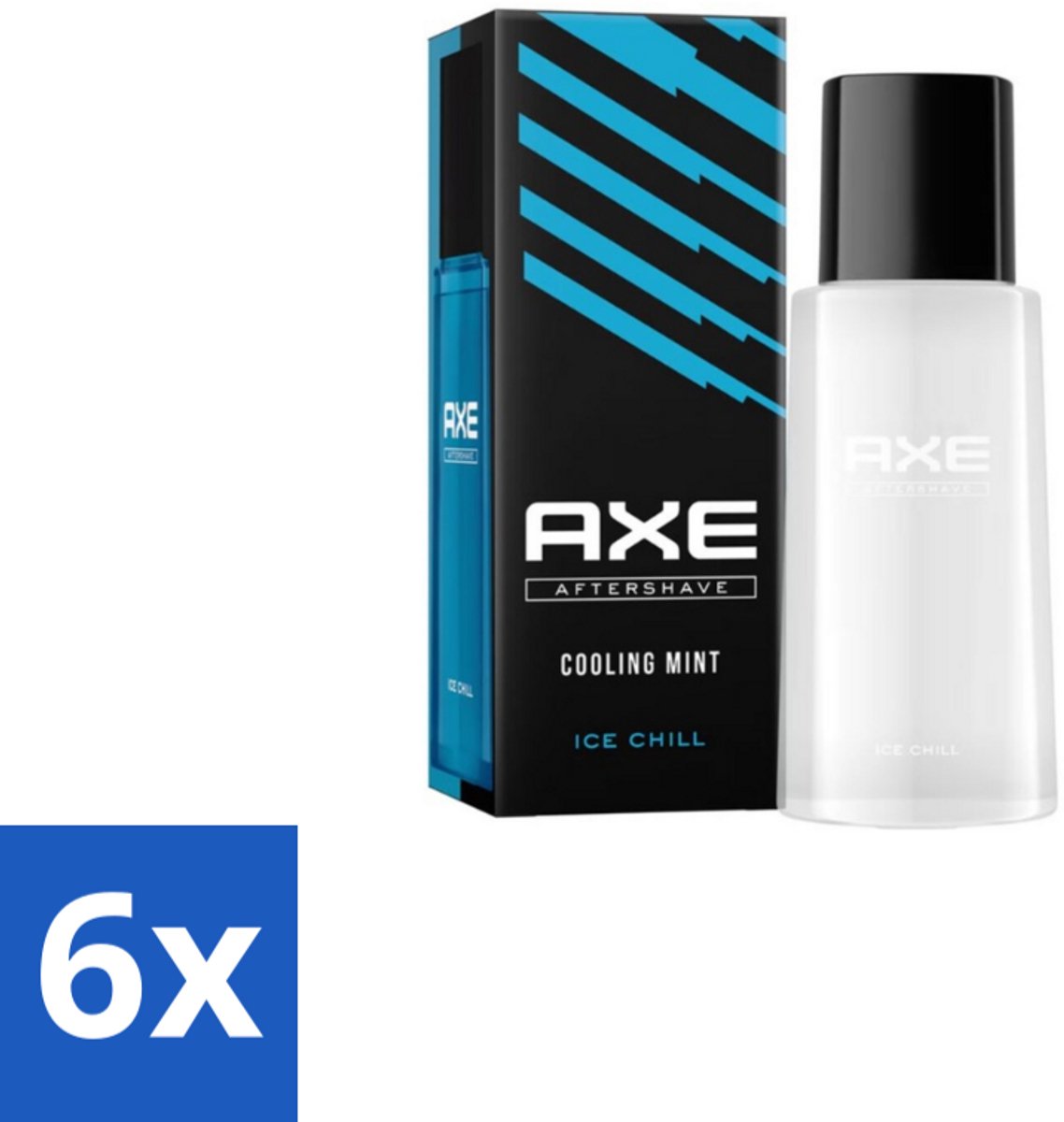 6 x Axe – Aftershave – Ice Chill – Cooling Mint – 100 ml - Aftershave - Verkoeling - Huidverzorging - Scheren - Frisheid