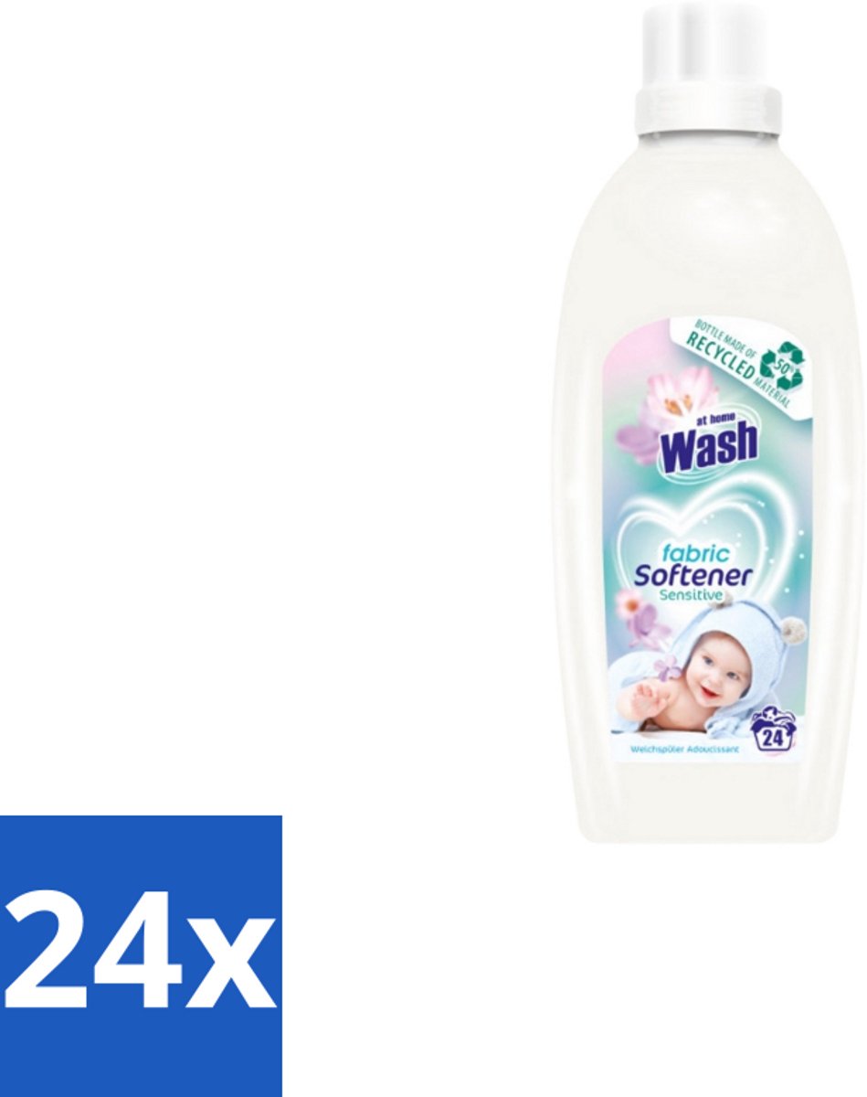 At Home Wash – Wasverzachter Sensitive – Voor Babykleding – 750 ml - Voordeelverpakking - 24 stuks