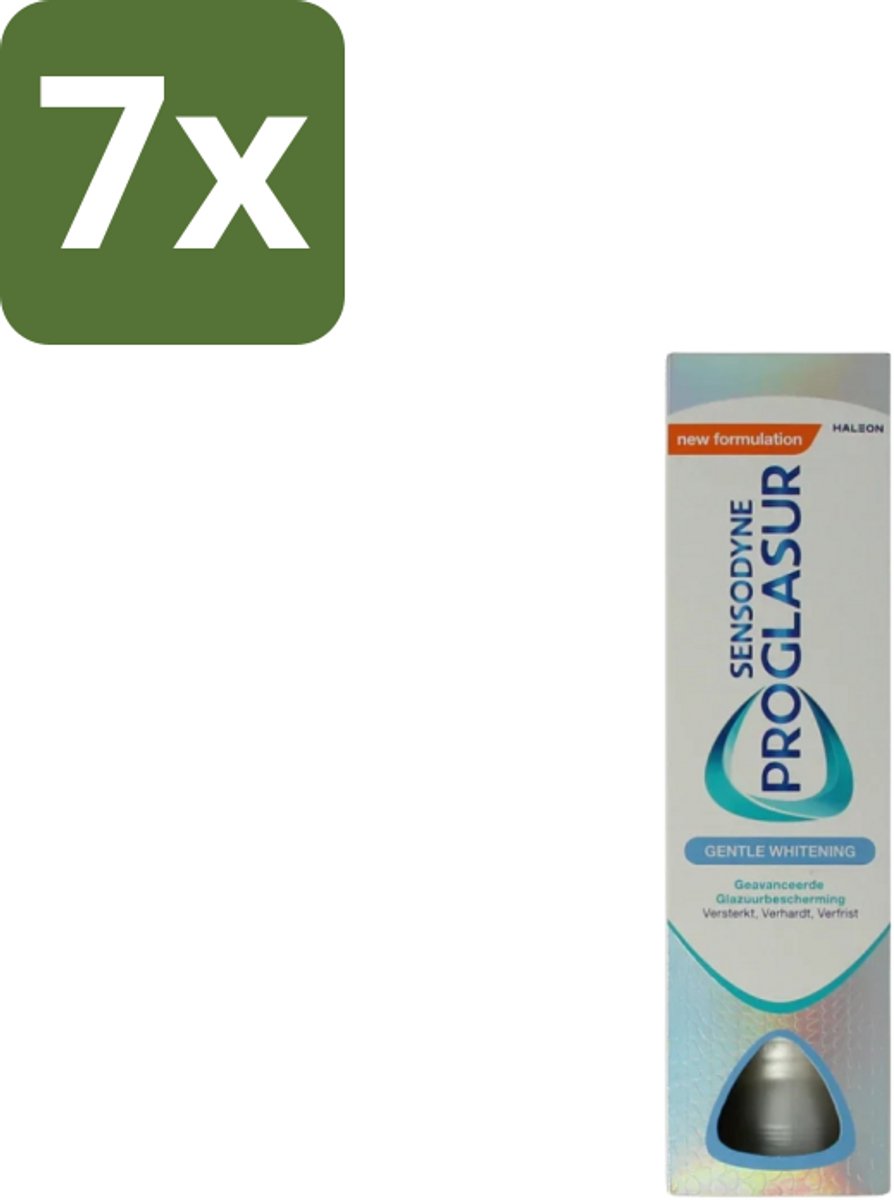 7 x Sensodyne Tandpasta ProGlasur Multi-Action Gentle White 75 ml - Tanderosie Bescherming - Tandglazuur Herstellen - Tanden Witter Maken - Gevoelige Tanden - Fluoride