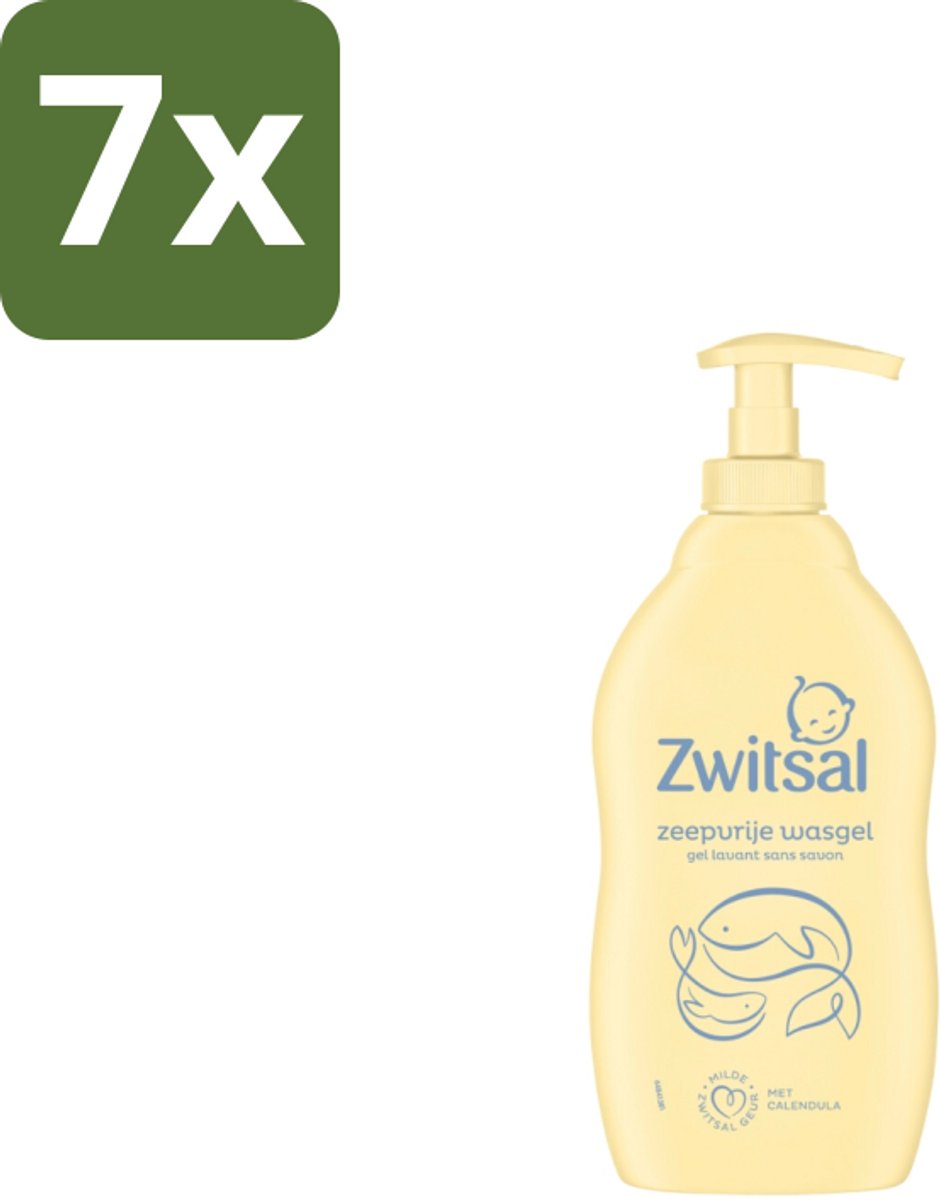 7 x Zwitsal Zeepvrije Wasgel 400 ml - Babyhuid - Zeepvrije Wasgel - Wasgel Baby - Baby Wasgel - Glycerine