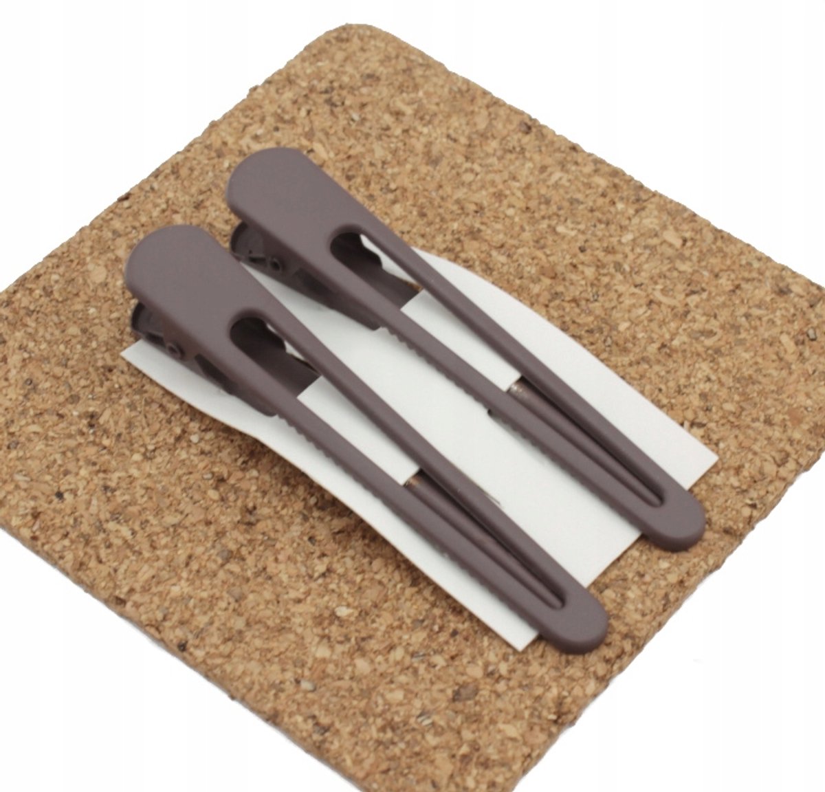 Grote Mat Zwarte Metalen Haarclips 8 cm - Set van 2