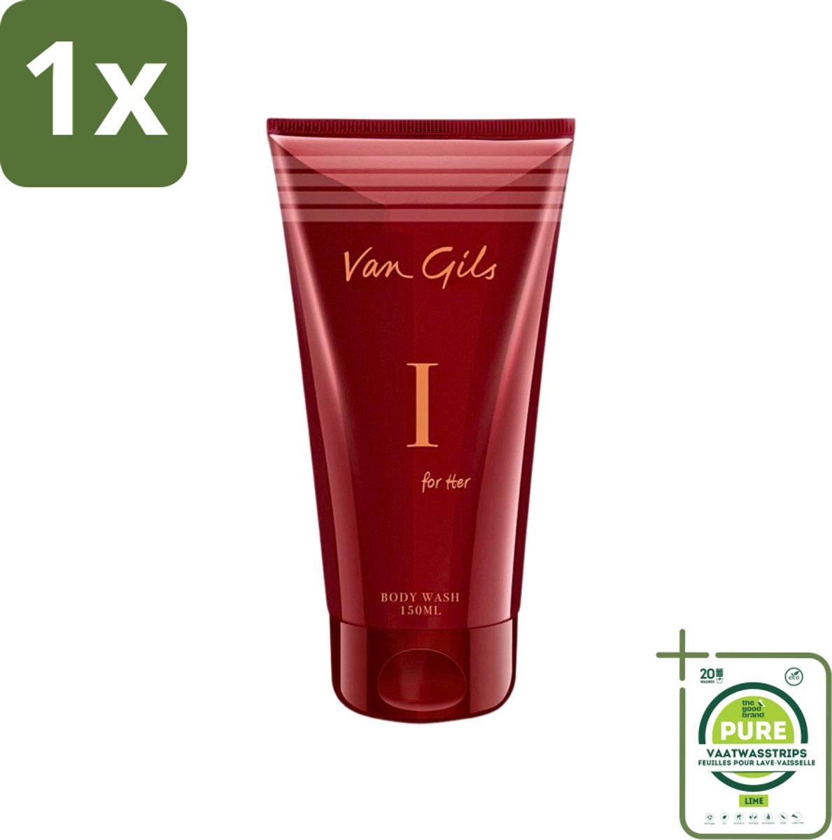 1 x Van Gils - Douchegel - I for Her - Zachte Reiniging & Luxe Geurbeleving - 150 ml - Douchegel Vrouwelijk - Douchegel Luxe - Douchegel Voor Vrouw - Douchegel Hydrateert - Douchegel Voor Huid