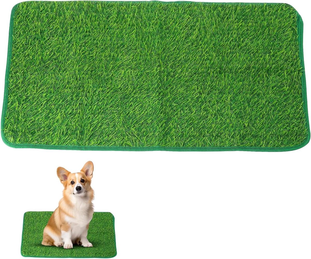 Kunstgras hondentoilet - Hondenplasmat - Zindelijkheidstraining - 3-laags drainage - 46 x 70 cm - Groen