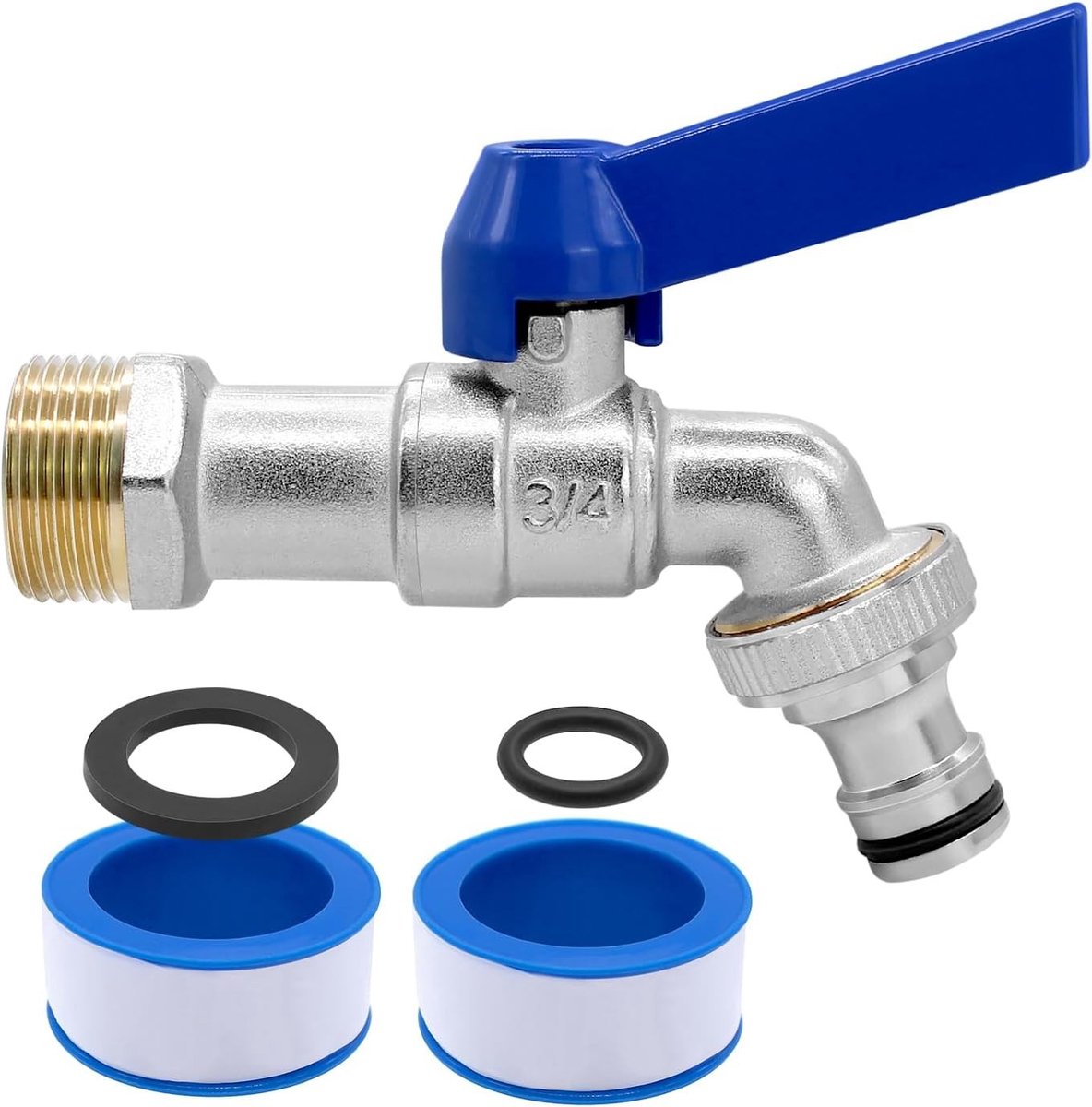 Buitenkraan vorstvrije - Blauw - 3/4 Zoll - Vorstbestendig tot -20℃ - Voor tuin