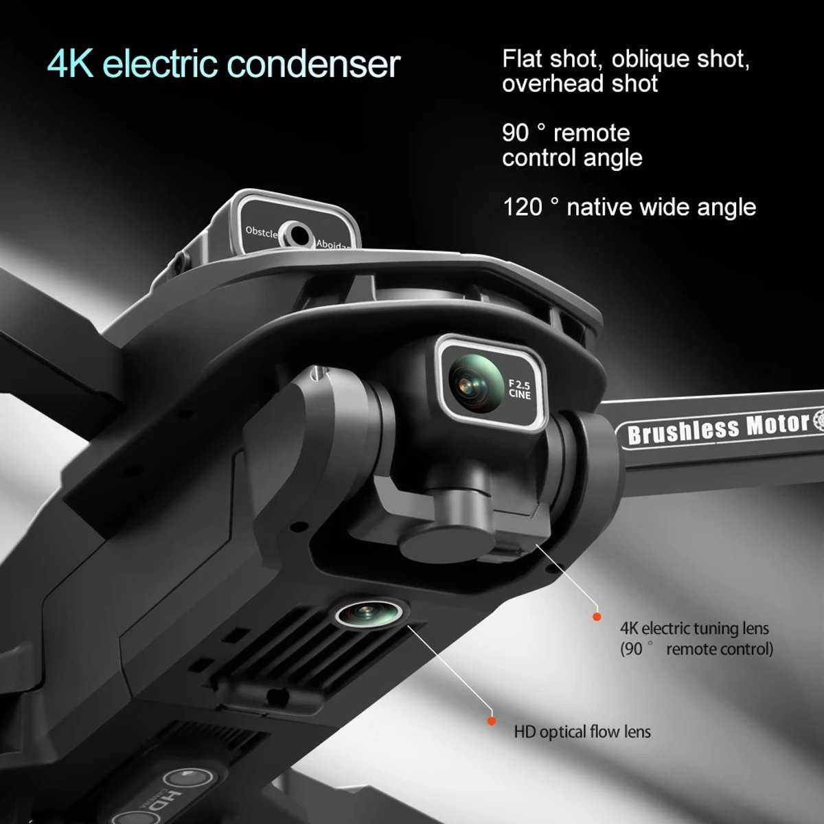 Innovastore Drone - GPS Drone - HD Camera Luchtfotografie - Borstelloze Motor 360 ° - Dubbele Camera - Afstandbediening - Zwart thumbnail 2