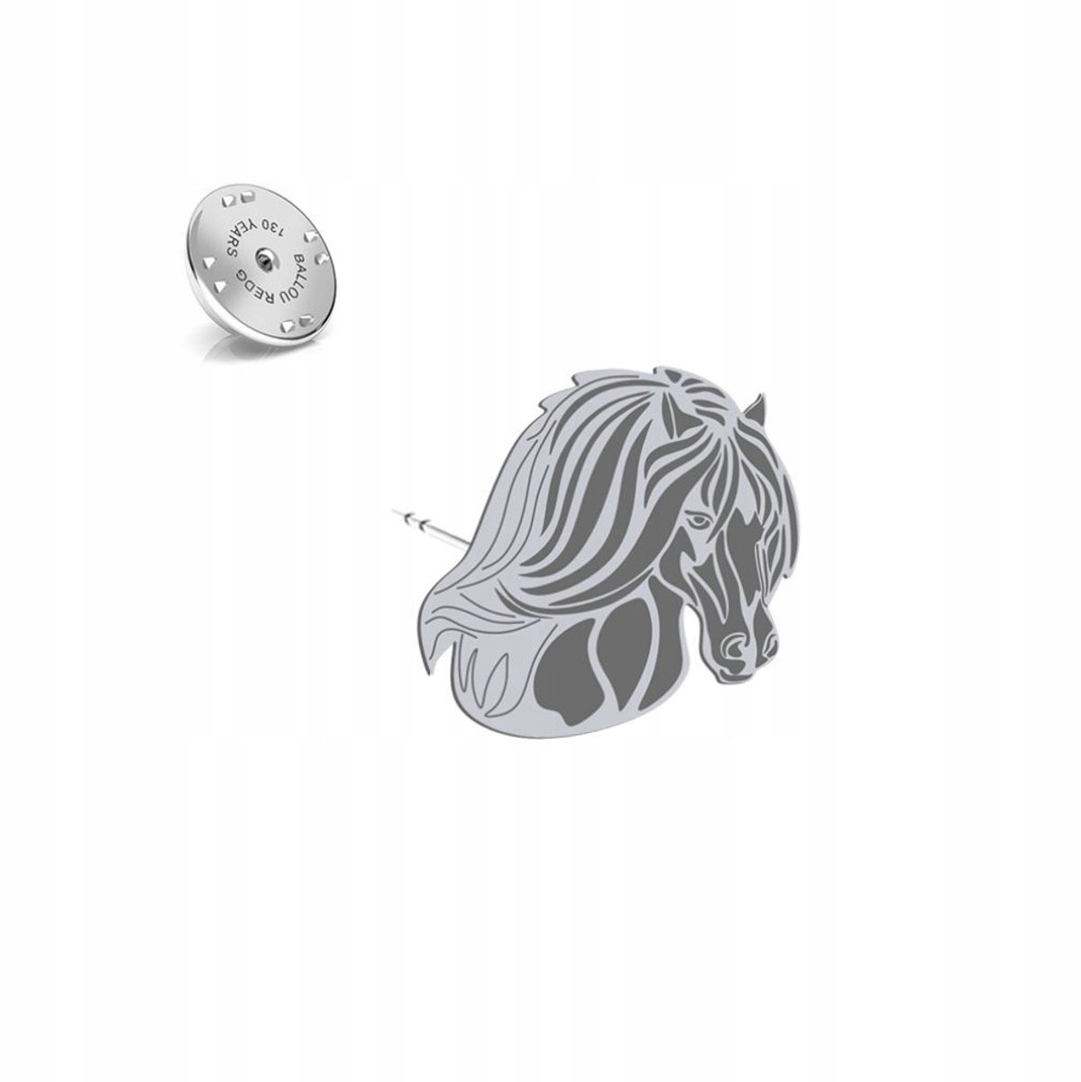 Zilveren Speld Gypsy Vanner Paard 925 - Uniek Cadeau