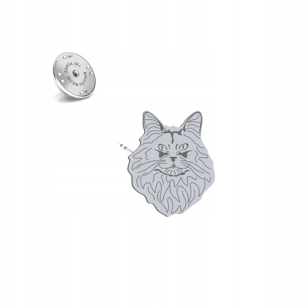 Zilveren Broche Noorse Boskat 925 - Uniek Cadeau voor Haar